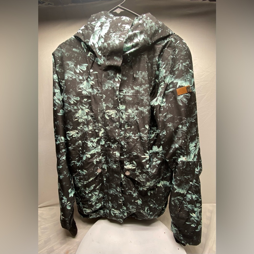 Roxy Gore-Tex Glade Printed Insulated Snow Jacket Medium True Black Flowers